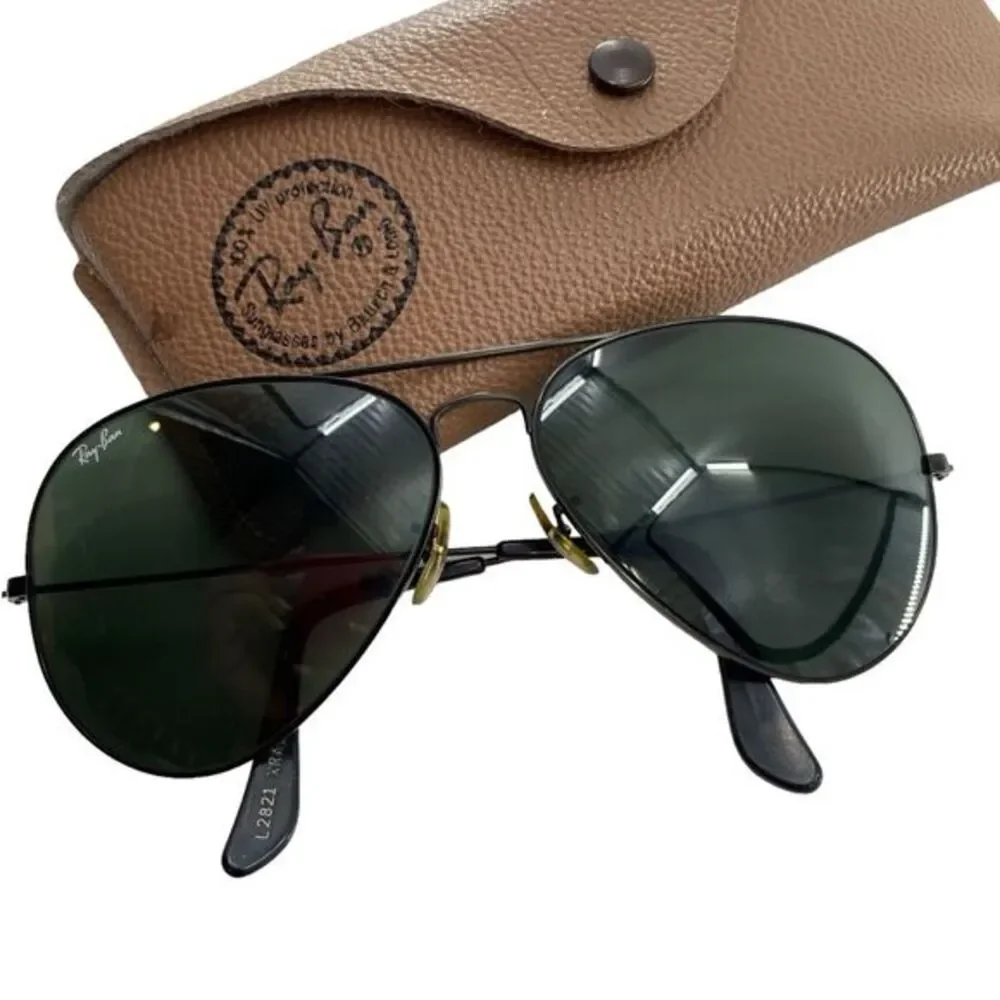 Vintage Ray Bans Classic Aviator‎ Sunglasses L2821 Black